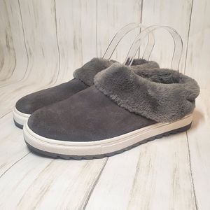 Blondo gray / grey Suede Waterproof Slip-On Slipper Shoes